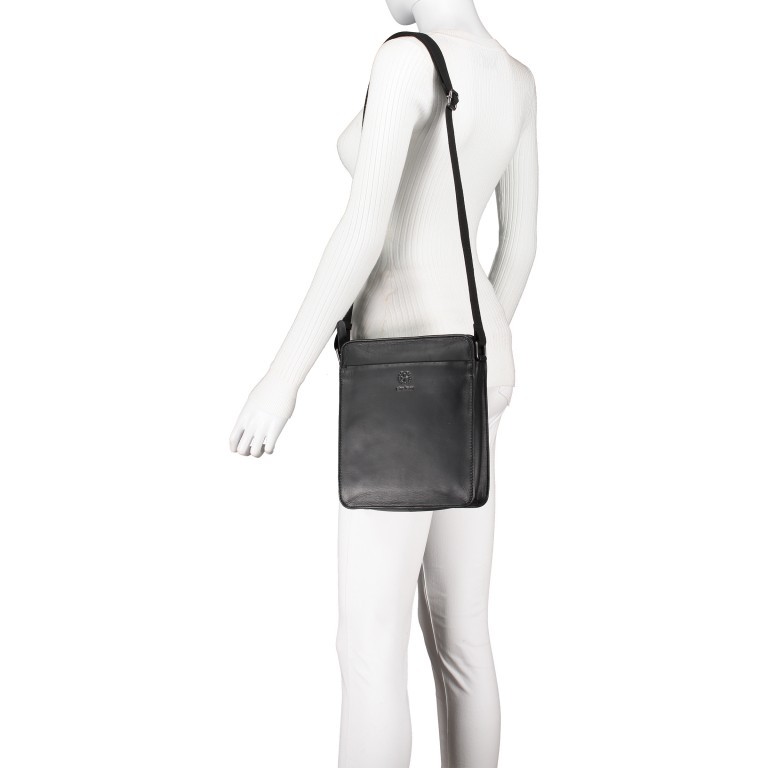 Umhängetasche Bakerloo Shoulderbag XSVZ Black, Farbe: schwarz, Marke: Strellson, EAN: 4053533851553, Abmessungen in cm: 22x25x4.5, Bild 4 von 8