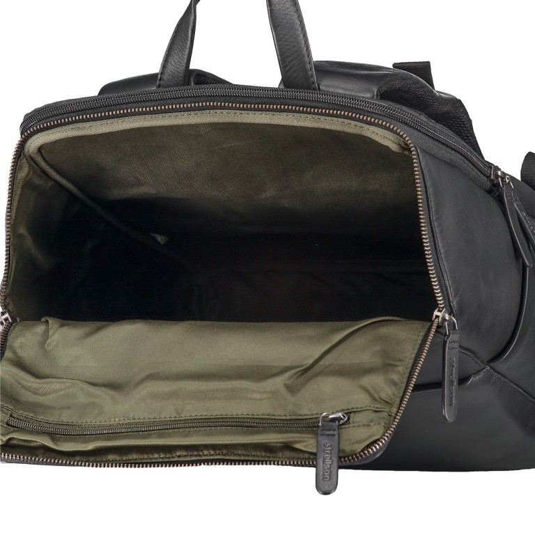 Rucksack Bakerloo Backpack MVZ Black, Farbe: schwarz, Marke: Strellson, EAN: 4053533851508, Abmessungen in cm: 29x40x15, Bild 5 von 7
