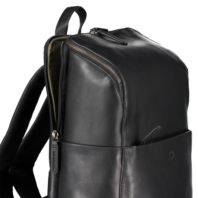 Rucksack Bakerloo Backpack MVZ Black, Farbe: schwarz, Marke: Strellson, EAN: 4053533851508, Abmessungen in cm: 29x40x15, Bild 6 von 7