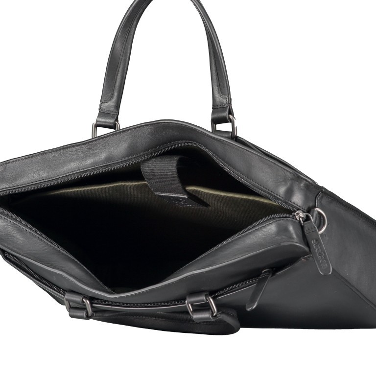 Aktentasche Bakerloo Briefbag SHZ Black, Farbe: schwarz, Marke: Strellson, EAN: 4053533851515, Abmessungen in cm: 39x28x8, Bild 7 von 10