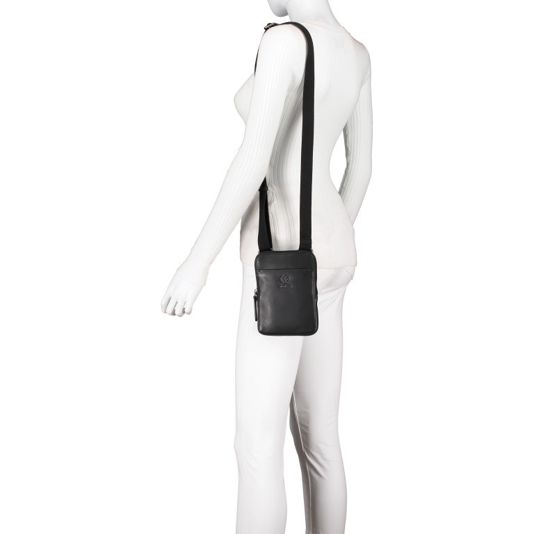 Umhängetasche Bakerloo Shoulderbag XSVZ1 Black, Farbe: schwarz, Marke: Strellson, EAN: 4053533851560, Abmessungen in cm: 13x18x2, Bild 4 von 6