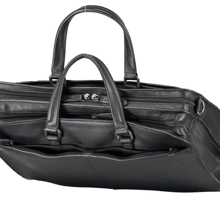 Aktentasche Bakerloo Briefbag MHZ Black, Farbe: schwarz, Marke: Strellson, EAN: 4053533851522, Abmessungen in cm: 39x28x13, Bild 10 von 11