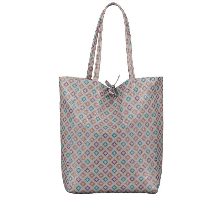 Shopper mit Rautendruck Grau, Farbe: grau, Marke: Hausfelder Manufaktur, EAN: 4065646001572, Abmessungen in cm: 28.5x38x12, Bild 1 von 5