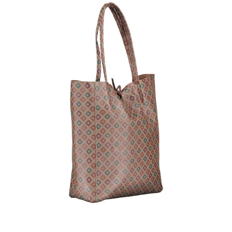 Shopper mit Rautendruck Grau, Farbe: grau, Marke: Hausfelder Manufaktur, EAN: 4065646001572, Abmessungen in cm: 28.5x38x12, Bild 2 von 5