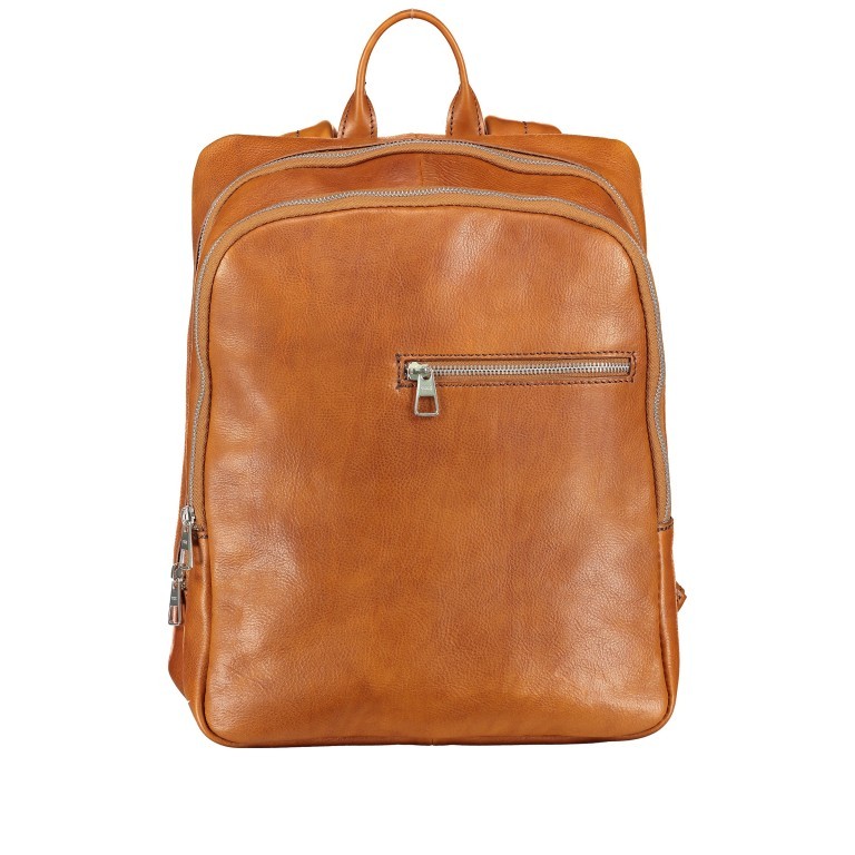 Rucksack Cognac, Farbe: cognac, Marke: Hausfelder Manufaktur, EAN: 4065646004832, Abmessungen in cm: 29x37x12, Bild 1 von 7