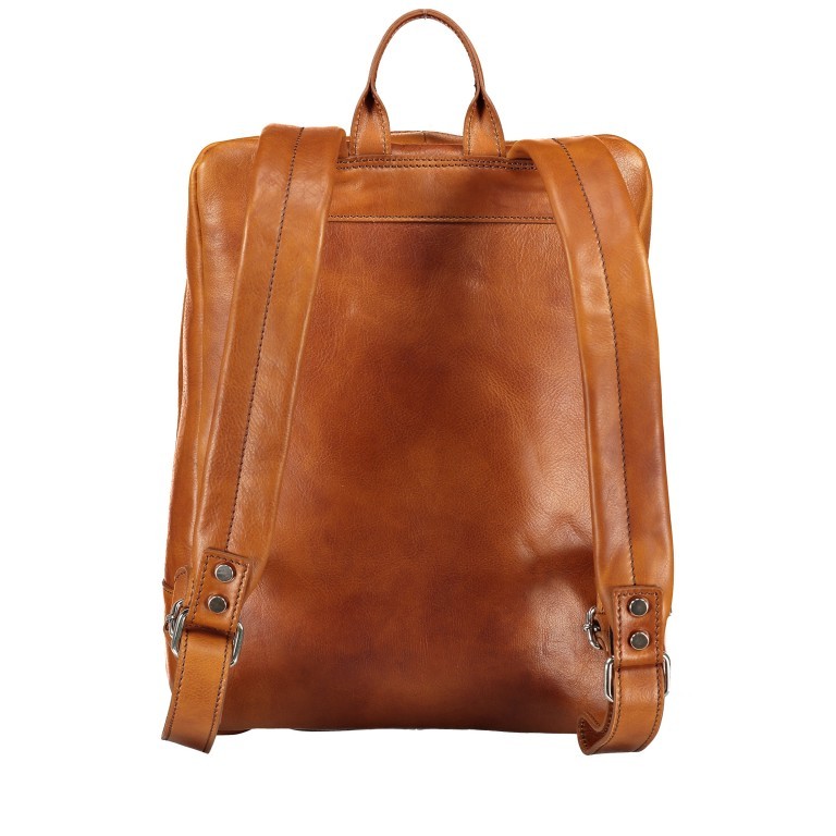 Rucksack Cognac, Farbe: cognac, Marke: Hausfelder Manufaktur, EAN: 4065646004832, Abmessungen in cm: 29x37x12, Bild 3 von 7