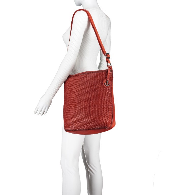 Beuteltasche Soft-Weaving Alma B3.0267 Charming Cognac, Farbe: cognac, Marke: Harbour 2nd, EAN: 4046478048003, Abmessungen in cm: 25x34x13, Bild 4 von 7