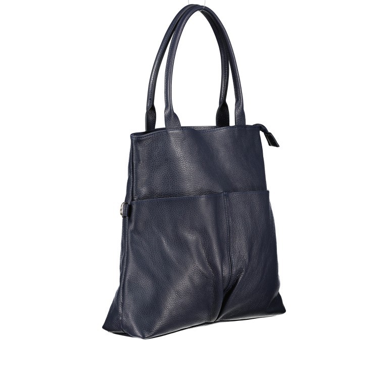Shopper Dunkelblau, Farbe: blau/petrol, Marke: Hausfelder Manufaktur, EAN: 4065646004726, Bild 2 von 8