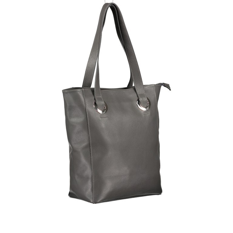Shopper Dunkelgrau, Farbe: grau, Marke: Hausfelder Manufaktur, EAN: 4065646004764, Abmessungen in cm: 28.5x36x14, Bild 2 von 5
