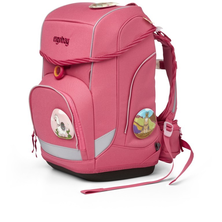 Schulranzen Cubo Eco Hero Edition Set 5-teilig Lamas in Bärjamas, Farbe: rosa/pink, Marke: Ergobag, EAN: 4057081077427, Abmessungen in cm: 25x40x20, Bild 3 von 8