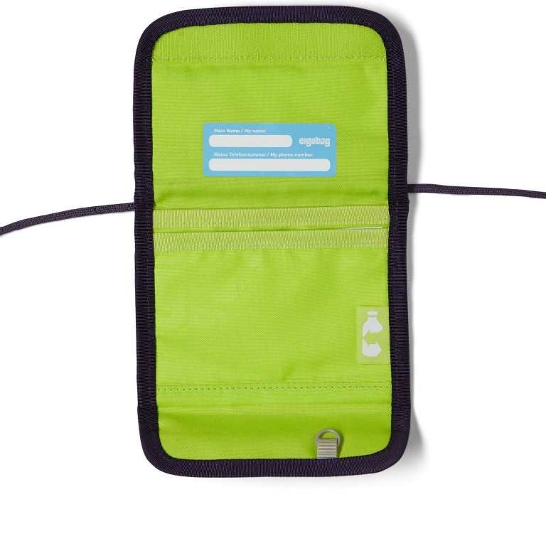 Brustbeutel Eco Hero Edition ElfmetBär, Farbe: grün/oliv, Marke: Ergobag, EAN: 4057081079711, Abmessungen in cm: 10.5x7x1, Bild 2 von 2