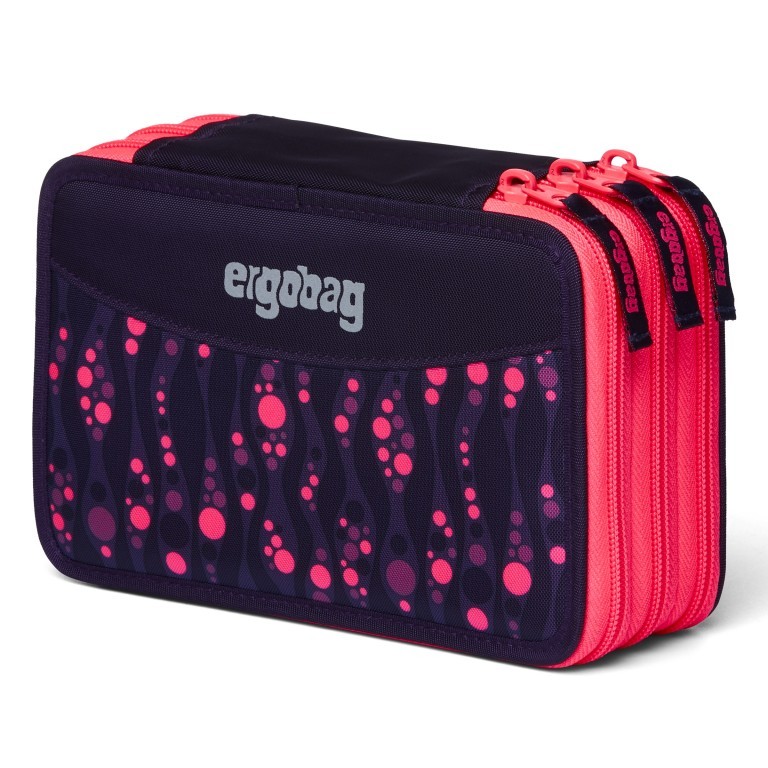 Stiftetui Maxi Mäppchen Lumi Edition Set 40-teilig Bärmuda Viereck, Farbe: flieder/lila, Marke: Ergobag, EAN: 4057081078745, Abmessungen in cm: 20.5x13.5x6.5, Bild 1 von 1