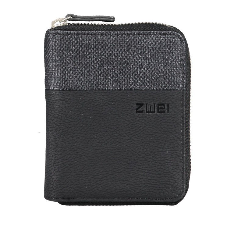 Geldbörse Eva Wallet EVW10 Nubuk Black, Farbe: schwarz, Marke: Zwei, EAN: 4250257922860, Abmessungen in cm: 10x13x4, Bild 1 von 6