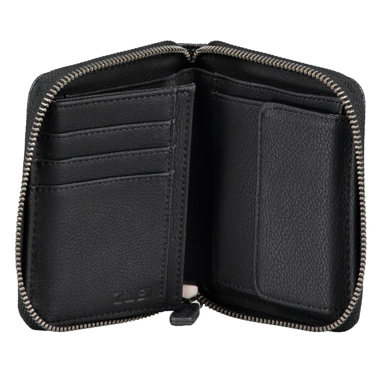 Geldbörse Eva Wallet EVW10 Nubuk Black, Farbe: schwarz, Marke: Zwei, EAN: 4250257922860, Abmessungen in cm: 10x13x4, Bild 5 von 6