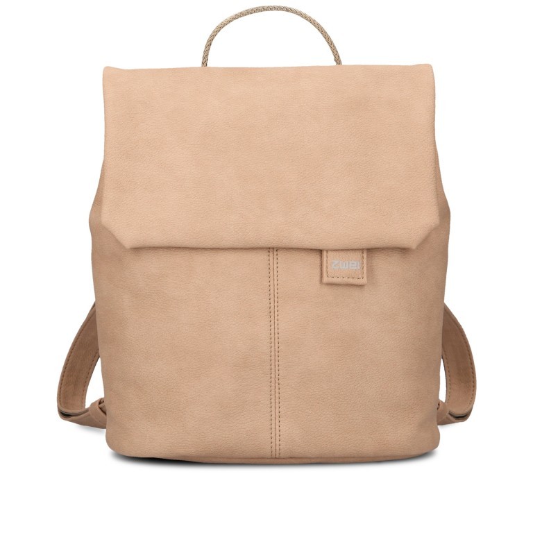 Rucksack Mademoiselle MR8 Nubuk Sand, Farbe: beige, Marke: Zwei, EAN: 4250257925502, Abmessungen in cm: 24x29x13, Bild 1 von 6