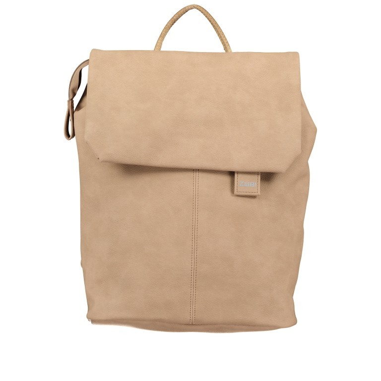 Rucksack Mademoiselle MR13 Nubuk Sand, Farbe: beige, Marke: Zwei, EAN: 4250257925427, Abmessungen in cm: 34.5x37x12, Bild 1 von 6