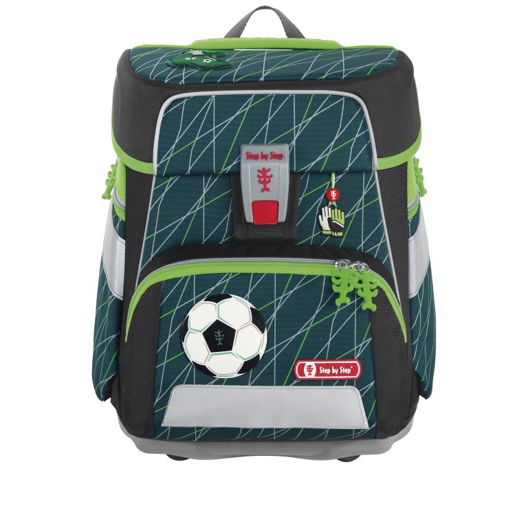 Schulranzen Space Set 5-teilig Soccer World, Farbe: grün/oliv, Marke: Step by Step, EAN: 4047443468123, Abmessungen in cm: 28x37x20, Bild 2 von 7