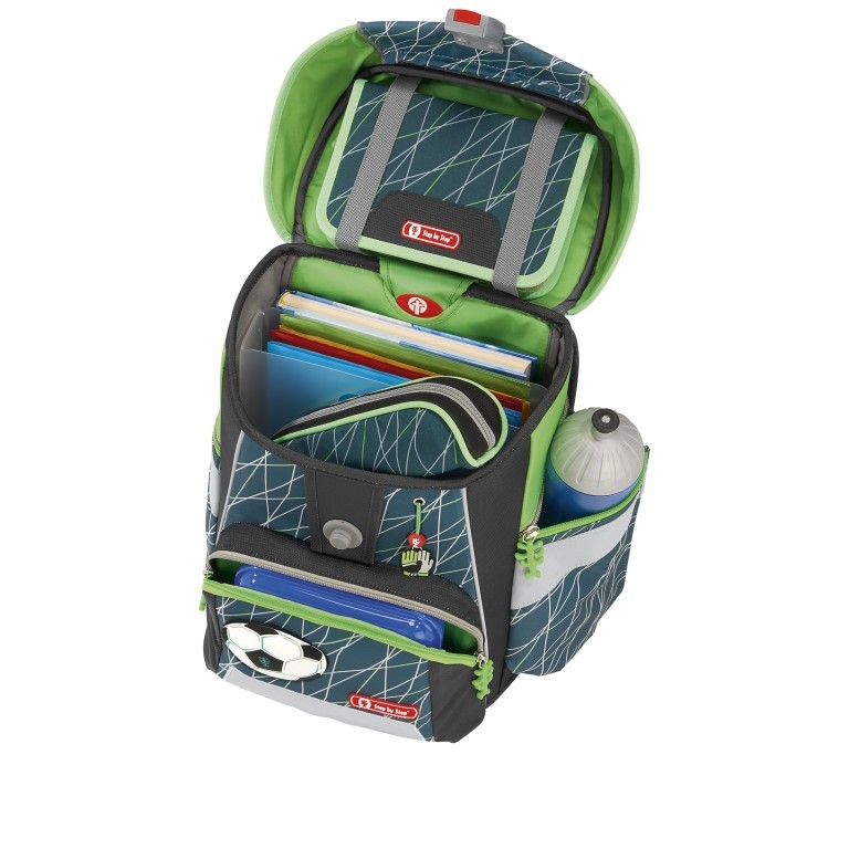 Schulranzen Space Set 5-teilig Soccer World, Farbe: grün/oliv, Marke: Step by Step, EAN: 4047443468123, Abmessungen in cm: 28x37x20, Bild 7 von 14