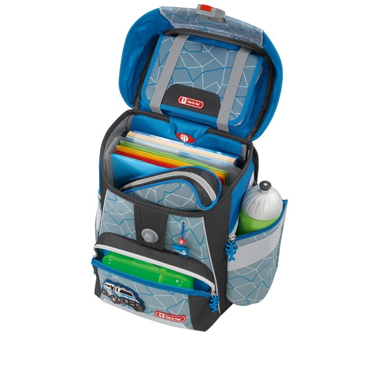 Schulranzen Space Set 5-teilig Police Truck, Farbe: grau, Marke: Step by Step, EAN: 4047443438812, Abmessungen in cm: 28x37x20, Bild 7 von 14