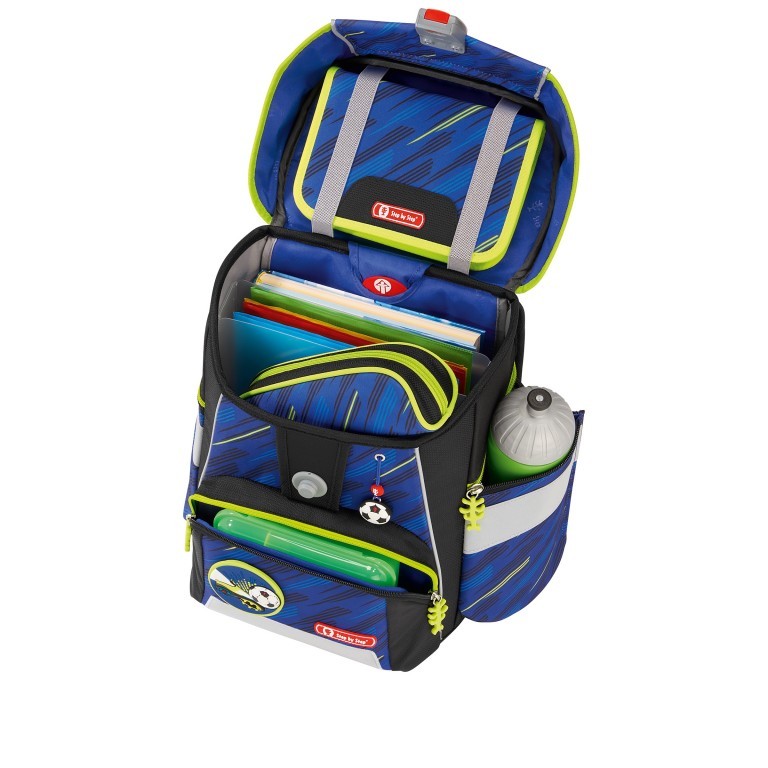 Schulranzen Space Set 5-teilig Soccer Team, Farbe: blau/petrol, Marke: Step by Step, EAN: 4047443358127, Abmessungen in cm: 28x37x20, Bild 7 von 14