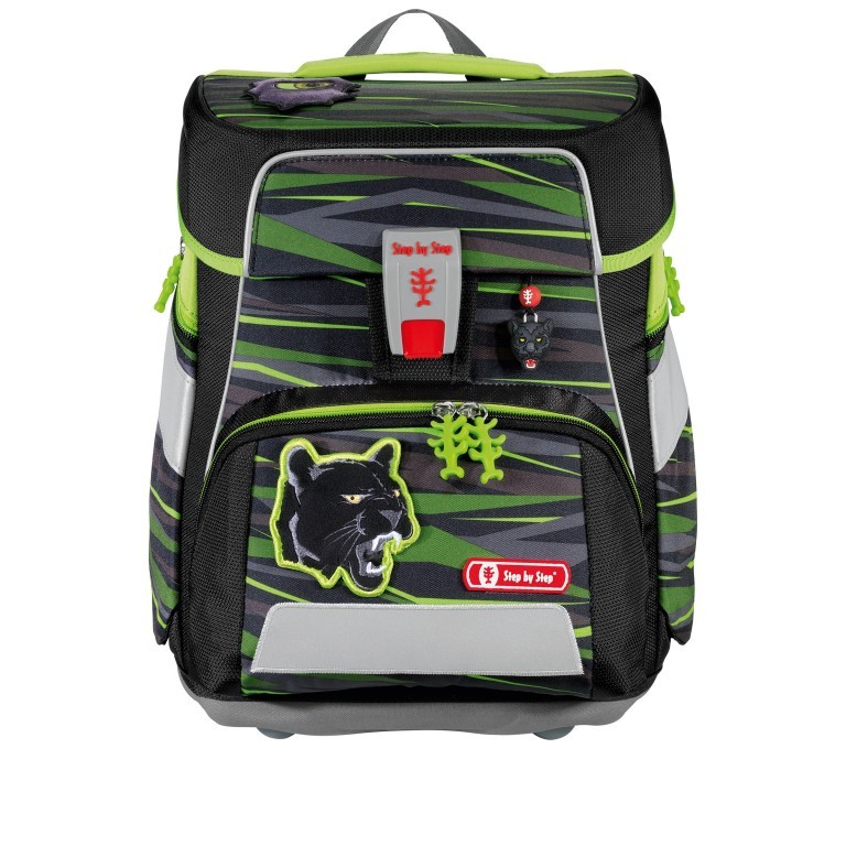Schulranzen Space Set 5-teilig Wild Cat Chiko, Farbe: grün/oliv, Marke: Step by Step, EAN: 4047443358141, Abmessungen in cm: 28x37x20, Bild 2 von 14