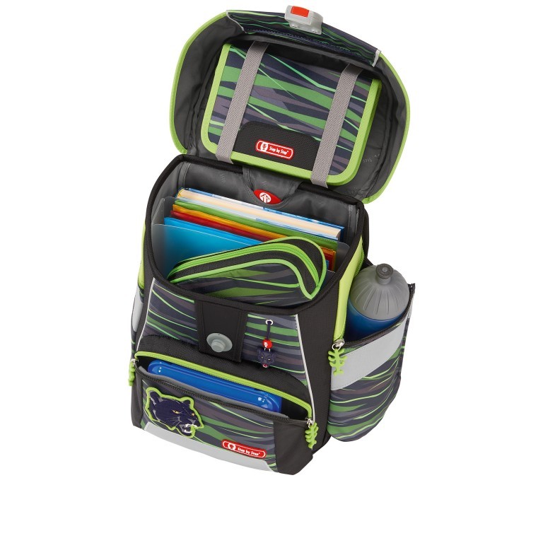 Schulranzen Space Set 5-teilig Wild Cat Chiko, Farbe: grün/oliv, Marke: Step by Step, EAN: 4047443358141, Abmessungen in cm: 28x37x20, Bild 7 von 14
