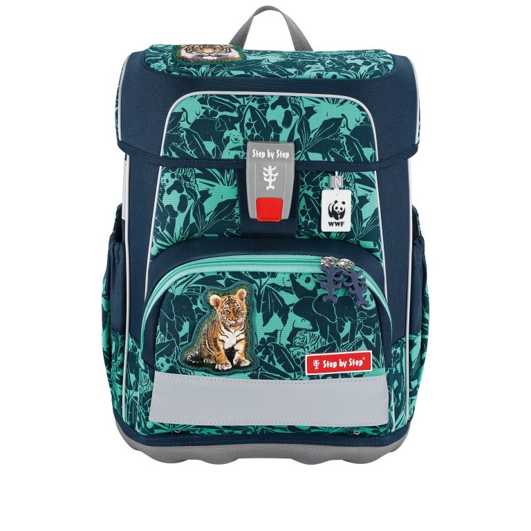 Schulranzen Cloud WWF Limited Edition Set 5-teilig Tigers, Farbe: blau/petrol, Marke: Step by Step, EAN: 4047443446992, Abmessungen in cm: 28x37.5x20, Bild 2 von 12