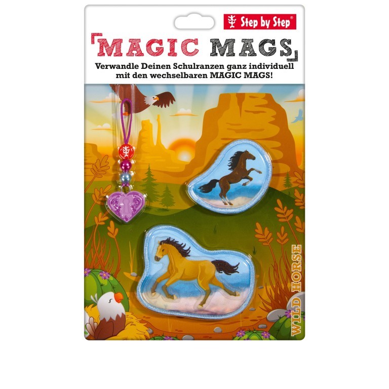 Sticker / Anhänger für Schulranzen Magic Mags Wild Horse, Farbe: blau/petrol, Marke: Step by Step, EAN: 4047443436184, Bild 2 von 2