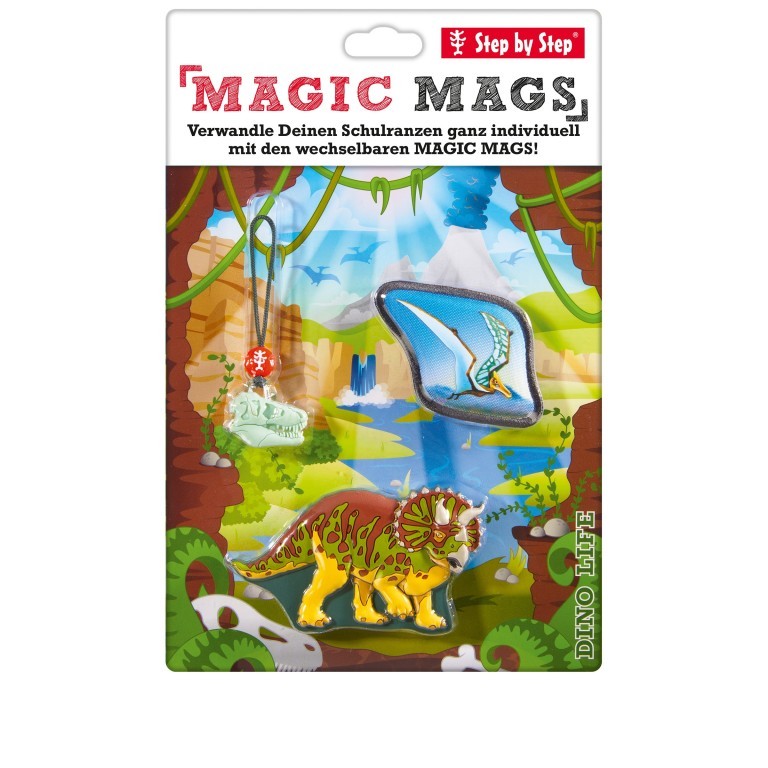 Sticker / Anhänger für Schulranzen Magic Mags Dino Life, Farbe: taupe/khaki, Marke: Step by Step, EAN: 4047443436214, Bild 2 von 3