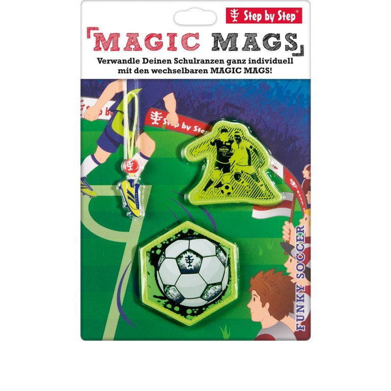 Sticker / Anhänger für Schulranzen Magic Mags Funky Soccer, Farbe: grün/oliv, Marke: Step by Step, EAN: 4047443418098, Bild 2 von 3