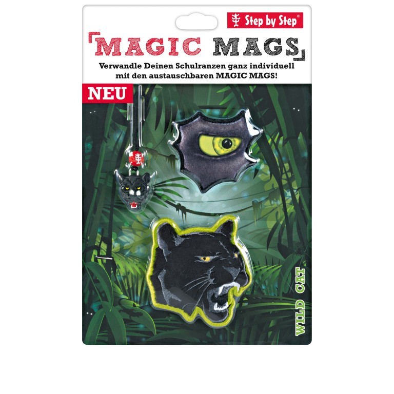 Sticker / Anhänger für Schulranzen Magic Mags Wild Cat, Farbe: grün/oliv, Marke: Step by Step, EAN: 4047443358288, Bild 2 von 3