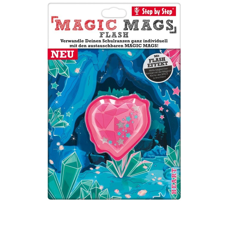 Sticker / Anhänger für Schulranzen Magic Mags Flash Heart, Farbe: rosa/pink, Marke: Step by Step, EAN: 4047443368317, Bild 3 von 4