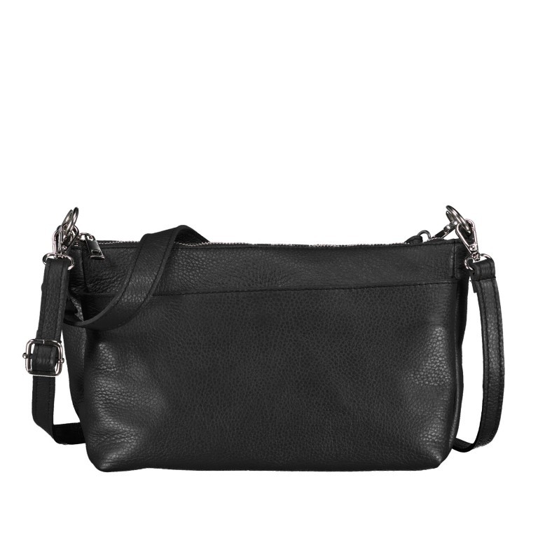 Umhängetasche Schwarz, Farbe: schwarz, Marke: Hausfelder Manufaktur, EAN: 4065646004559, Abmessungen in cm: 27x17x11, Bild 1 von 8