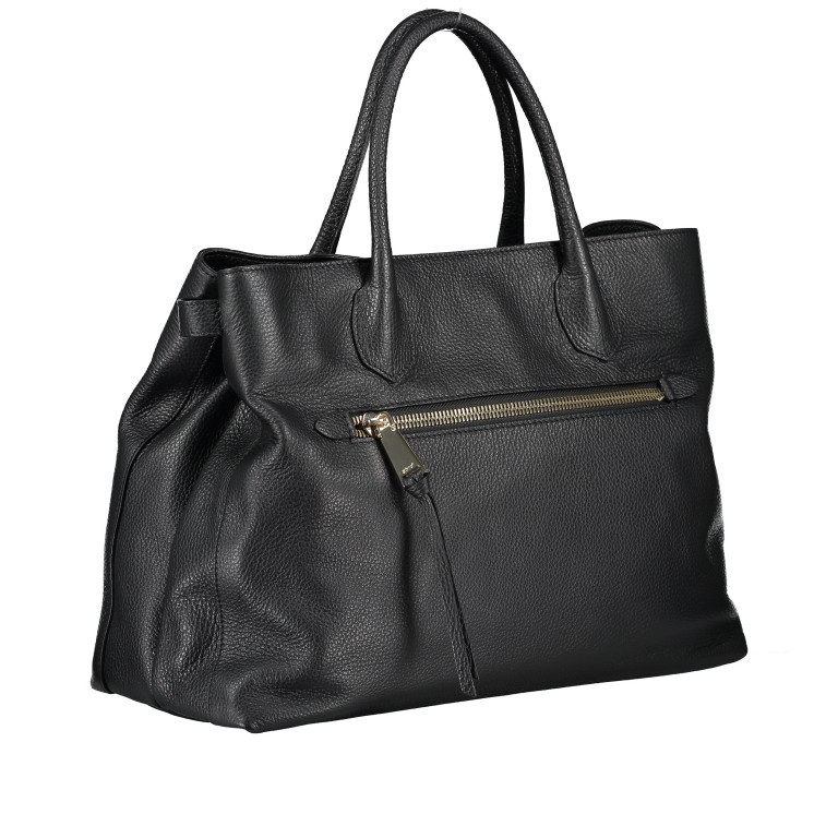 Handtasche Adria Linna Big Black Gold, Farbe: schwarz, Marke: Abro, EAN: 4061724493840, Abmessungen in cm: 39.5x30x16, Bild 2 von 9