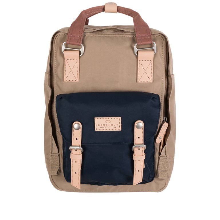 Rucksack Macaroon Bicolor Volumen 16 Liter Almond Nautical, Farbe: beige, Marke: Doughnut, EAN: 4895222500874, Abmessungen in cm: 28x38x11, Bild 1 von 8