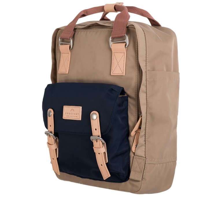 Rucksack Macaroon Bicolor Volumen 16 Liter Almond Nautical, Farbe: beige, Marke: Doughnut, EAN: 4895222500874, Abmessungen in cm: 28x38x11, Bild 2 von 8