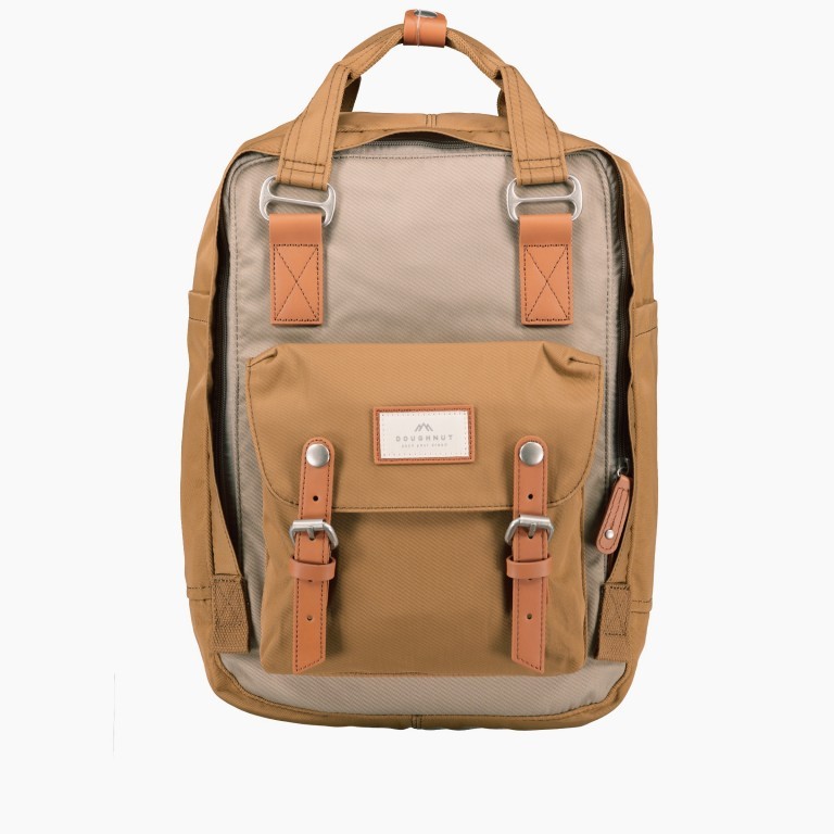 Rucksack Macaroon Bicolor Volumen 16 Liter Beige Khaki, Farbe: beige, Marke: Doughnut, EAN: 4897065906233, Abmessungen in cm: 28x38x11, Bild 1 von 8