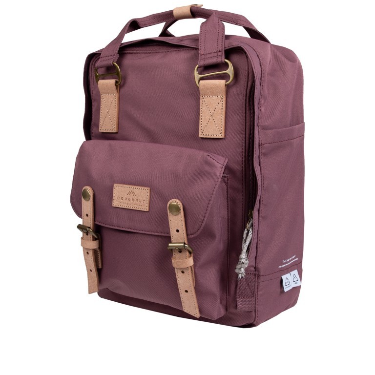 Rucksack Macaroon Reborn Series Volumen 16 Liter Plum, Farbe: rot/weinrot, Marke: Doughnut, EAN: 4895222506791, Abmessungen in cm: 28x38x11, Bild 2 von 15