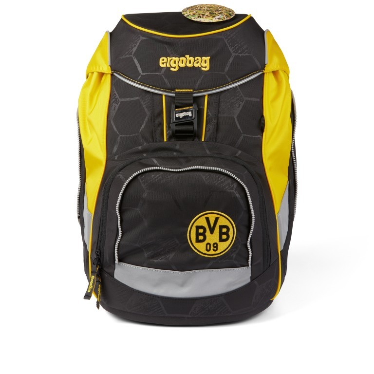 Schulranzen Pack Limited Edition Set 6 teilig Borussia Dortmund, Farbe: gelb, Marke: Ergobag, EAN: 4057081077182, Abmessungen in cm: 25x35x22, Bild 2 von 7