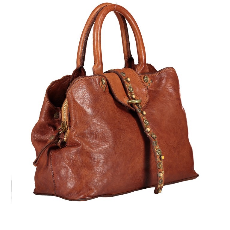 Handtasche Cognac, Farbe: cognac, Marke: Campomaggi, EAN: 8054302731331, Abmessungen in cm: 29x20x13, Bild 2 von 10