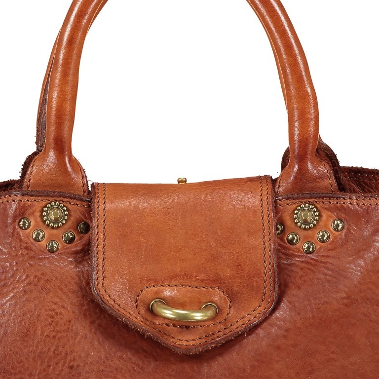 Handtasche Cognac, Farbe: cognac, Marke: Campomaggi, EAN: 8054302731331, Abmessungen in cm: 29x20x13, Bild 9 von 10