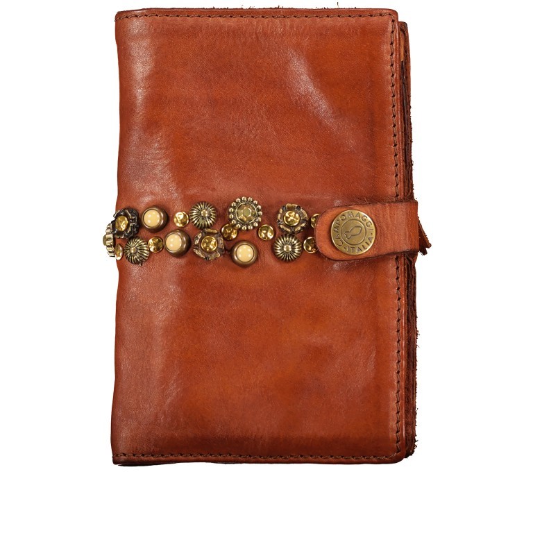 Geldbörse Cefalu mit Riegel Cognac, Farbe: cognac, Marke: Campomaggi, EAN: 8054302726740, Abmessungen in cm: 10x15.5x3.5, Bild 1 von 5