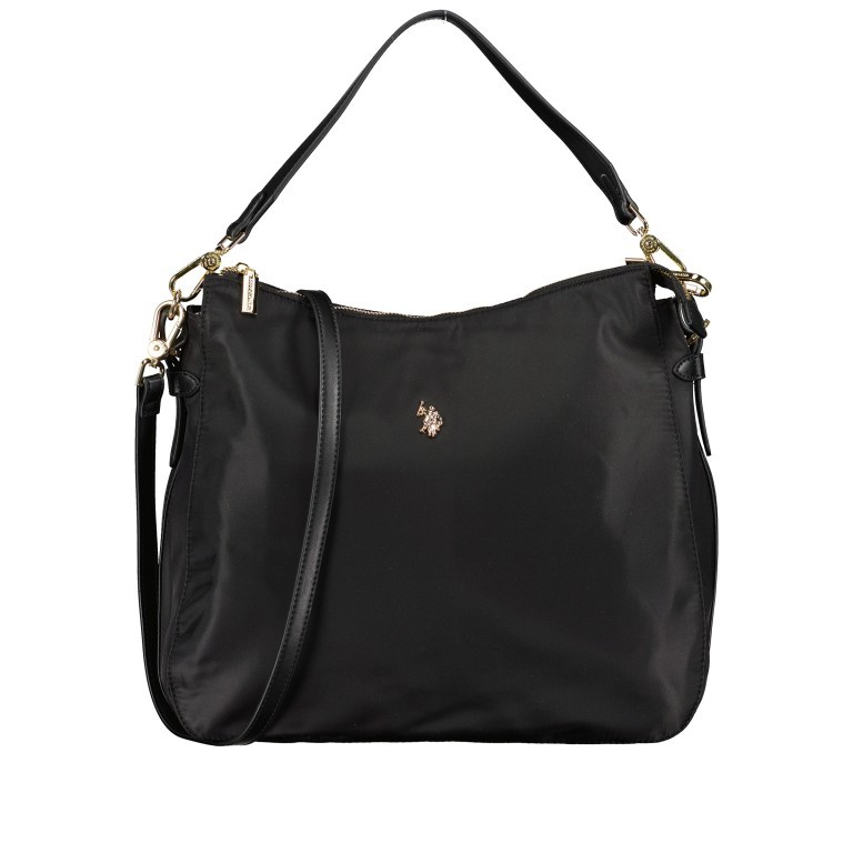 Beuteltasche Houston L Black, Farbe: schwarz, Marke: U.S. Polo Assn., EAN: 8052792838370, Abmessungen in cm: 34x30x10, Bild 1 von 10