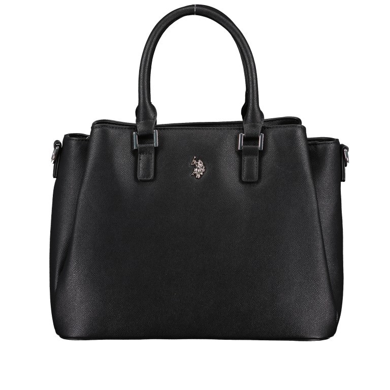 Handtasche Jones Black, Farbe: schwarz, Marke: U.S. Polo Assn., EAN: 8052792838974, Abmessungen in cm: 31x24.5x13, Bild 1 von 10