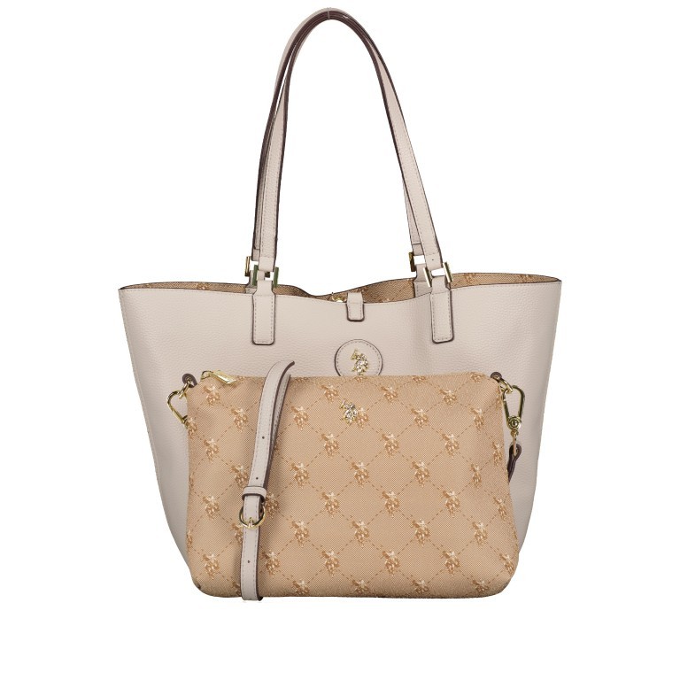 Shopper Malibu mit Wendefunktion Ice, Farbe: beige, Marke: U.S. Polo Assn., EAN: 8052792911974, Abmessungen in cm: 28x26x14, Bild 8 von 13