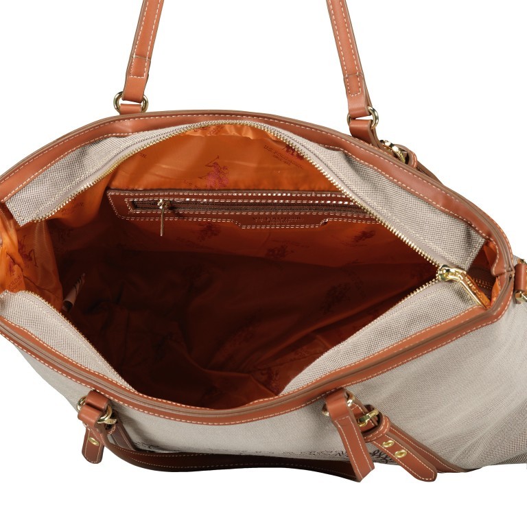 Shopper Victoria Brown, Farbe: beige, Marke: U.S. Polo Assn., EAN: 8052792915361, Abmessungen in cm: 32x27.5x13, Bild 7 von 8