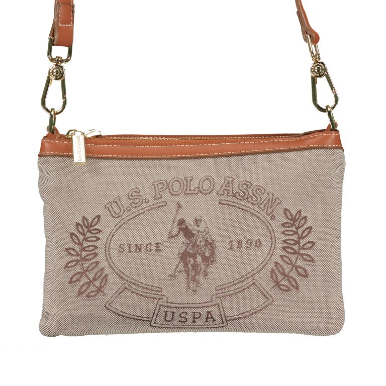 Umhängetasche Victoria Brown, Farbe: beige, Marke: U.S. Polo Assn., EAN: 8052792915521, Abmessungen in cm: 23x15.5x4, Bild 1 von 8