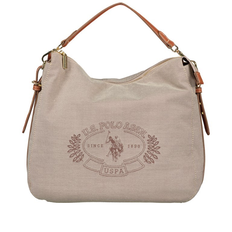 Beuteltasche Victoria Brown, Farbe: beige, Marke: U.S. Polo Assn., EAN: 8052792915606, Abmessungen in cm: 36x32x10, Bild 1 von 9