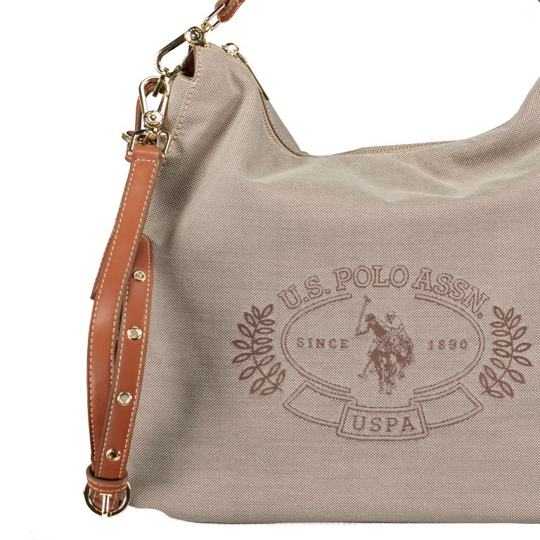 Beuteltasche Victoria Brown, Farbe: beige, Marke: U.S. Polo Assn., EAN: 8052792915606, Abmessungen in cm: 36x32x10, Bild 9 von 9