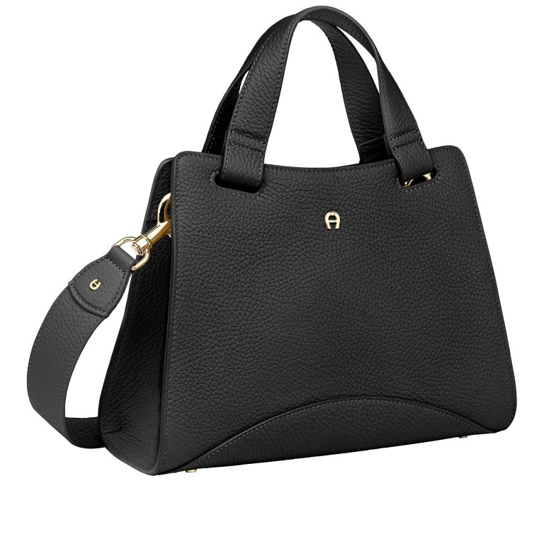 Handtasche Selma S 133-813 Black, Farbe: schwarz, Marke: AIGNER, EAN: 4055539358494, Abmessungen in cm: 28x21x12, Bild 2 von 7